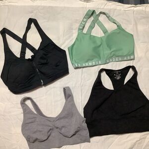 Bundle women’s large Sports Bra Collection - Black, Mint, Gray